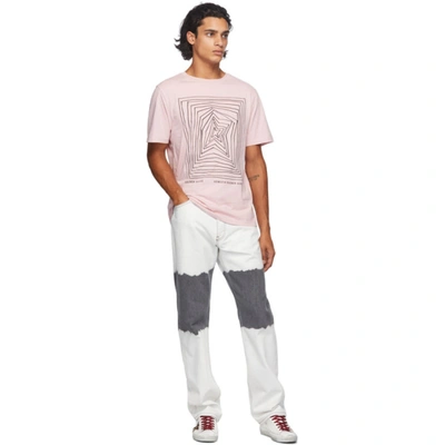 Shop Golden Goose Pink Graphic T-shirt In 25532 Pink