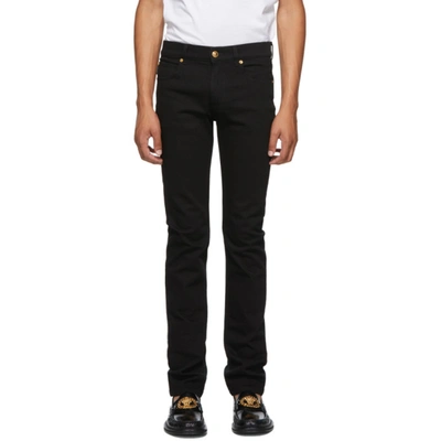 Shop Versace Black Taylor Jeans In A1008 Black
