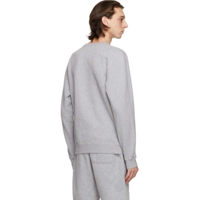 Shop Sunspel Grey Loopback Sweatshirt