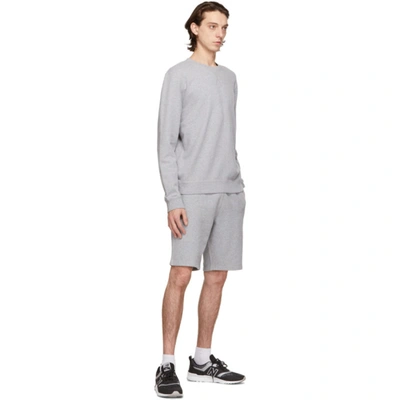 Shop Sunspel Grey Loopback Sweatshirt