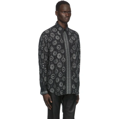 Shop Givenchy Black & Grey Jewelry Printed Shirt In 002-black/g