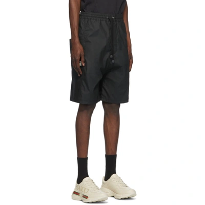 Shop Gucci Black Waterproof Cargo Shorts In 1043 Blkmix