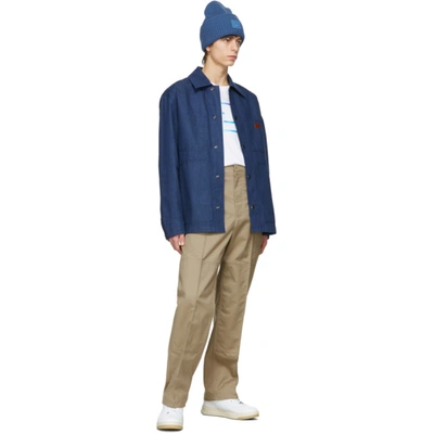 Shop Acne Studios Indigo Denim Workwear Jacket In Indigo Blue