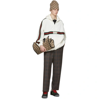 Shop Gucci White Cotton Canvas Windbreaker Jacket In 9061 White