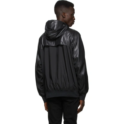 Shop Kenzo Black Sport Windbreaker Jacket In 99 Black