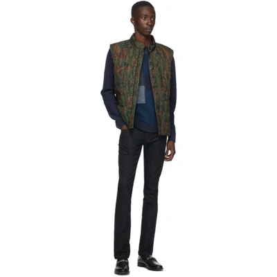 Shop Etro Green Paisley Vest