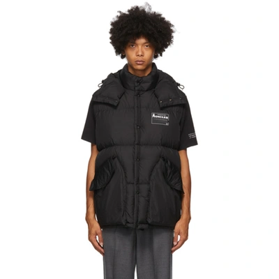 Shop Moncler Genius 7 Moncler Hiroshi Fujiwara Black Down Kyle Gilet Vest In 999 Black