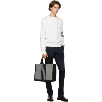 Shop Thom Browne White Milano 4-bar Sweater In 100 White