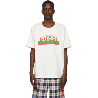 Shop Gucci Off-white 'original ' T-shirt In 9095 Snlt