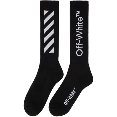 Shop Off-white Black Diag Socks In Black White