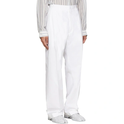 Shop Maison Margiela White Tumbled Canvas Suit In 100 White