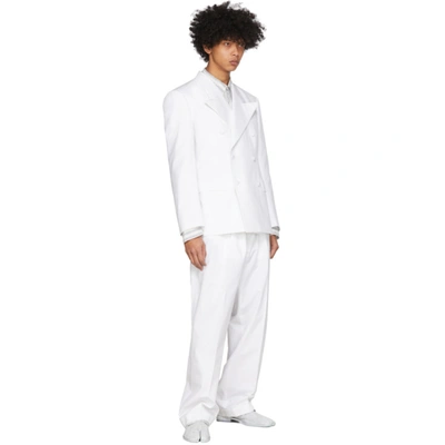 Shop Maison Margiela White Tumbled Canvas Suit In 100 White