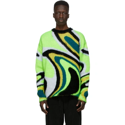 Shop Agr Ssense Exclusive Green Mohair Sweater