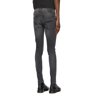 Shop Nudie Jeans Grey Tight Terry Jeans