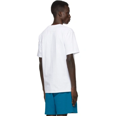 Shop Bape White Bandana Milo Pool Shark T-shirt In Wht