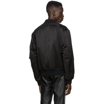 Shop Alexander Mcqueen Black Harness Bomber Jacket In 1000 Black