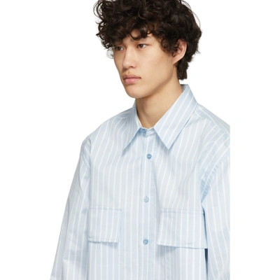 Shop Sies Marjan Blue & White Striped Torres Shirt In Cloudsugstr