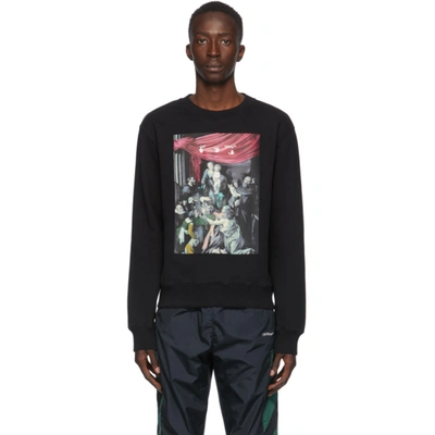 Shop Off-white Black Caravaggio Painting Sweatshirt