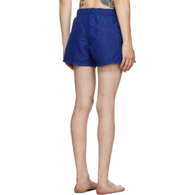 Shop Versace Blue Medusa Swim Shorts In A1378 Blue