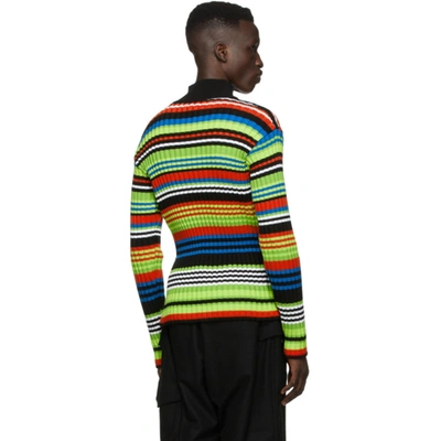 Shop Agr Ssense Exclusive Multicolor Striped Turtleneck In Grn/yel/blu