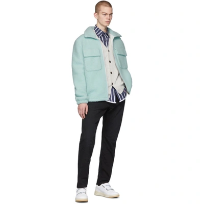 Shop Acne Studios Grey Patch Cardigan