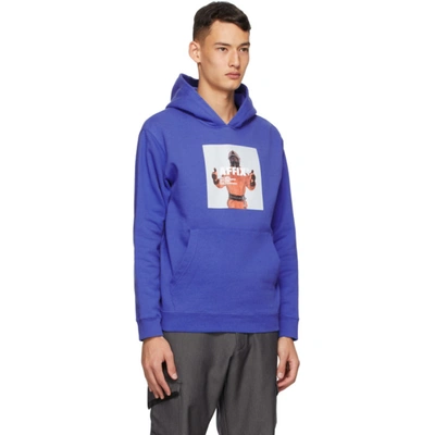 Shop Affix Blue Radio Hoodie In Cobalt