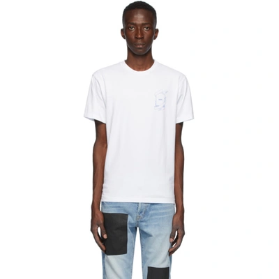 Shop Benjamin Edgar Ssense Exclusive White & Blue Box T-shirt