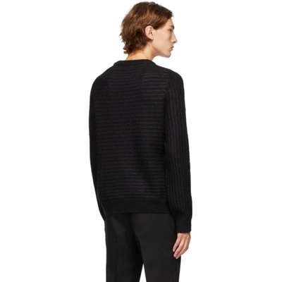 Shop Saint Laurent Black Sailor Knit Sweater In 1000 Black