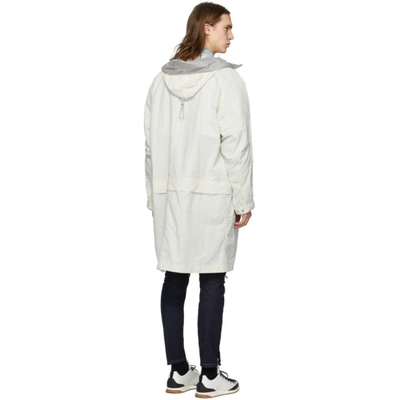 Shop Solid Homme White Layered Coat In 107w White