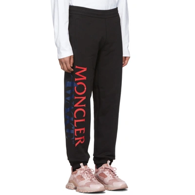 Shop Moncler Genius 2 Moncler 1952 Black Awake Ny Edition Logo Lounge Pants In 999 Black