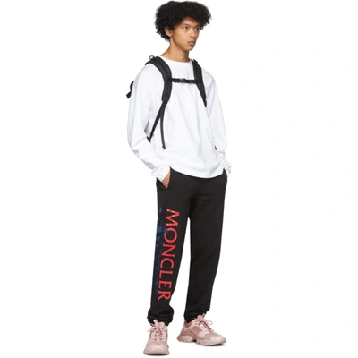 Shop Moncler Genius 2 Moncler 1952 Black Awake Ny Edition Logo Lounge Pants In 999 Black