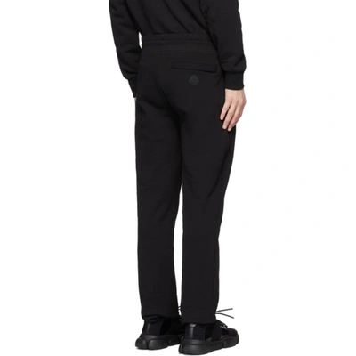 Shop Moncler Black Cotton Lounge Pants In 999 Black