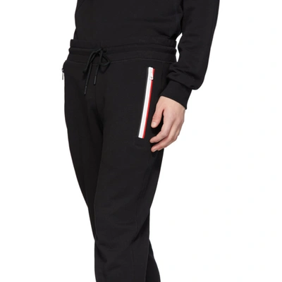 Shop Moncler Black Cotton Lounge Pants In 999 Black