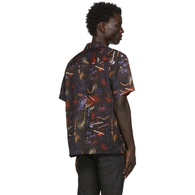 Shop Saturdays Surf Nyc Black Midnight Paradise Shirt In Mid Paradis