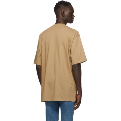 Shop Balenciaga Brown Symbolic T-shirt In 9605oat/bl