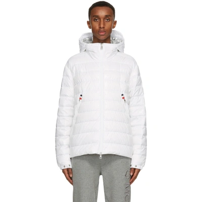 Shop Moncler White Down Blesle Jacket In 032 White
