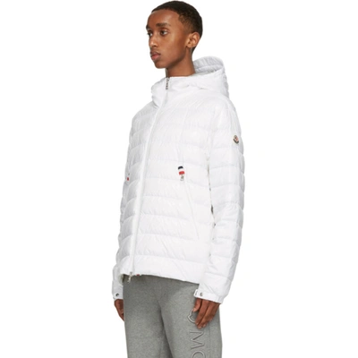 Shop Moncler White Down Blesle Jacket In 032 White