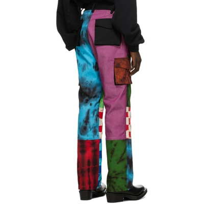 Shop Agr Ssense Exclusive Multicolor Tie-dye Logo Cargo Pants In Org Pockets