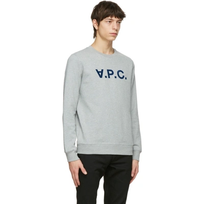 Shop A.p.c. Grey Vpc Sweatshirt In Pla Hthrgre