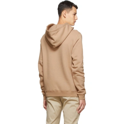 Shop Saint Laurent Beige Rive Gauche Hoodie In 2173 Brwbl