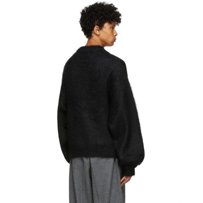 Shop Fumito Ganryu Black Dolman Sleeve Sweater