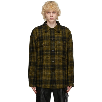 Shop Wooyoungmi Yellow Wool Plaid Jacket In 915y Yellow