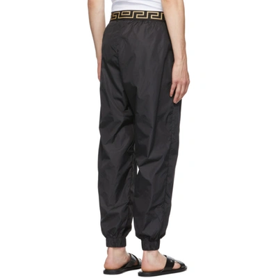 Shop Versace Underwear Black Medusa Track Pants In A008 Black