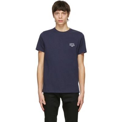 Shop A.p.c. Navy Raymond T-shirt In Iak Dknavy