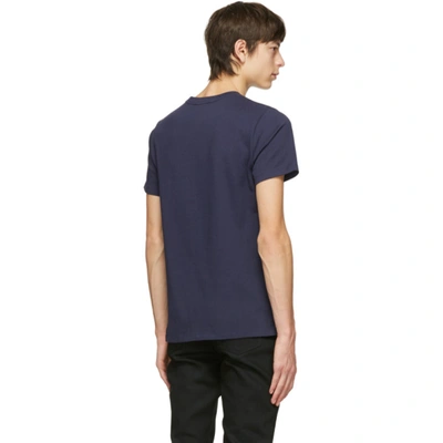 Shop Apc Navy Raymond T-shirt In Iak Dknavy