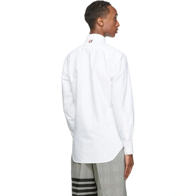 Shop Thom Browne White Oxford Grosgrain Pocket Shirt` In 100 White