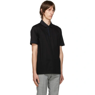 Shop Hugo Boss Boss Black Plummer Polo In 001 Black