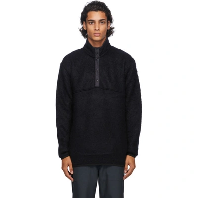 Shop Nanamica Navy N Pullover Sweater In Dark Navy