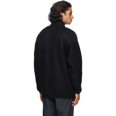 Shop Nanamica Navy N Pullover Sweater In Dark Navy