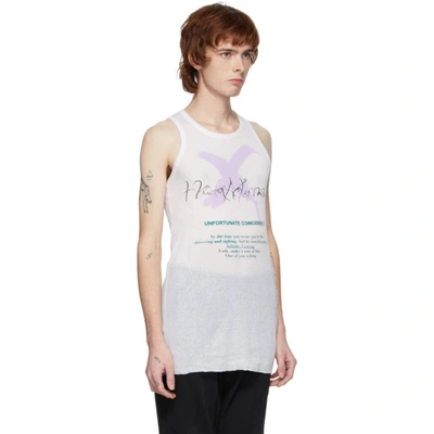 Shop Haider Ackermann Off-white Graphic Tank Top In Ivory